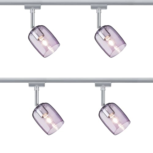 4er Set Paulmann URail Spot Schienensytem Stangensystem 230V Chrom matt inkl. LED Leuchtmittel (95340.04)