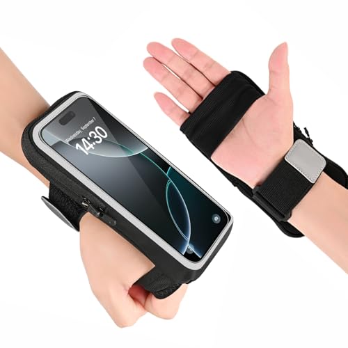 Guzack Sportarmband Handy 2 IN 1 Laufen Handytasche Joggen für iPhone 16/15/14 Pro Max/Samsung S24/23/22 Ultra Armband Handgelenktasche 6,9" Handyhalterung Arm Joggen Running Joggen Zubehör