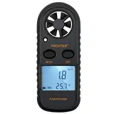 Anemometer Digital LCD Windgeschwindigkeitsmesser Luftdurchsatz Geschwindigkeitsmessung Thermometer mit Hintergrundbeleuchtung für RC Drohnen Helikopter Windsurfen Drachen Fliegen Segeln etc.