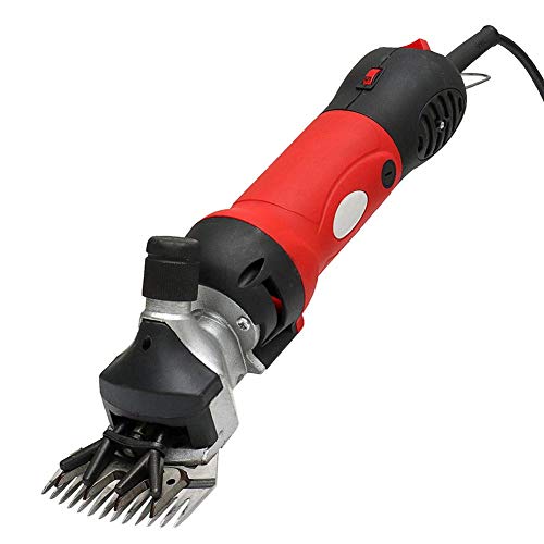 Focket Schafschere, 690 W 2400 U/min 6-Fach Einstellbare Professionelle Elektrische Schafschere Elektrische Tierpflegeschere Wollschere Schere Farm Livestock Haircut Trimmer für Ziegen, Rinder(EU)