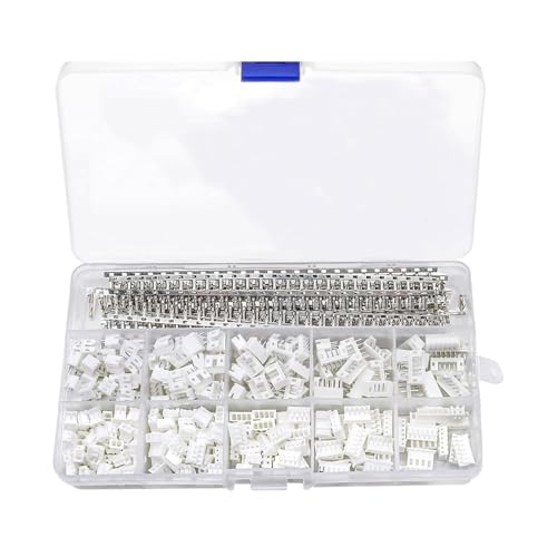 580 Stück JST PH 2.0 mm Stecker Kit, JST Adapter für Elektronik, Inklusive 2/3/4/5/6 poliger Adapter, Männlich und Weiblich,PH 2.0 Kabelstecker,Kompatibel mit Haushaltsgeräten und Industrieanwendungen