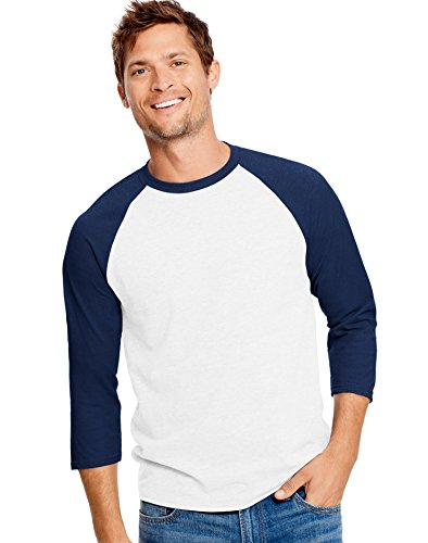 Hanes Unisex X-Temp Performance Baseball Tee XL Blue