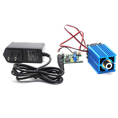 2000mw High Power 450nm 2W fokussierbare Blue Dot Lasermodul Schneiden/Brennen Spiele + 12V Adapter