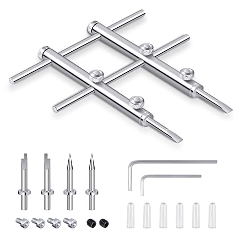 Neewer Werkzeug Set zum Öffnen und Reparieren von Kameraobjektiven für 10-100mm Objektive 3 Aufsätze 6 Schrauben 2 Sechskantschlüssel