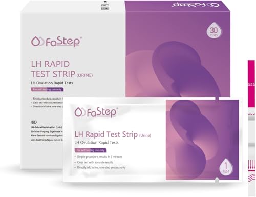 Fastep 30 Stück Ovulationstest Kit LH Teststreifen Eisprung Test Fruchtbarkeitstest für Frauen