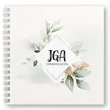 Fotospiel JGA Fotobuch by snaPmee - Erinnerung Junggesellinnenabschied Frauen - Hardcover Gästebuch für Fotoaufgaben - Spiralbindung - Größe 21x21cm, 300 g/m² Papier - Eukalyptus