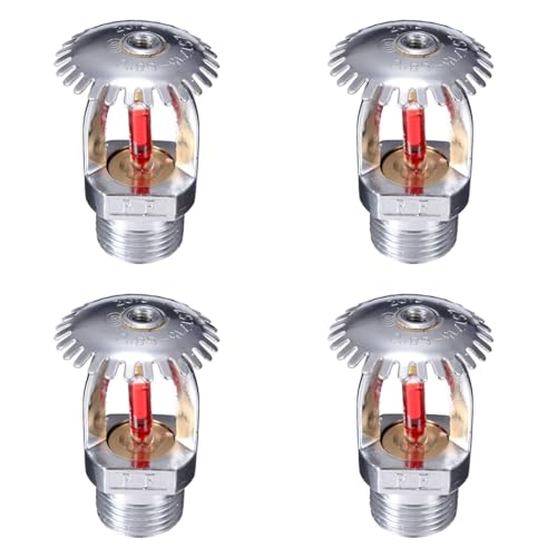 Wuyangcun Feuer-Sprinklerkopf, 1,27 cm, NPT, 68 °C, Pendel-Typ, 4 Stück, Kupfer, Chrom, K80, schnelle Reaktion, automatischer Feuersprinkler