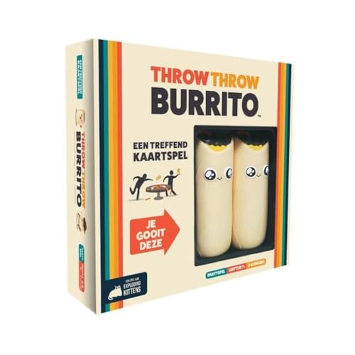 Exploding Kittens Throw Throw Burrito DE - Kartenspiel - EIN Kartenspiel und Völkerball in einem - Für die ganze Familie - Deutsch