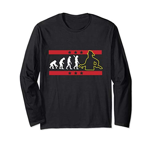 Evolution Feuerwehr Retten Löschen Bergen Berufsfeuerwehr Langarmshirt
