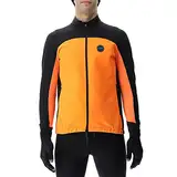 UYN Herren Coreshell Funktionsjacke, Orange Fluo/Black/Turquoise, M