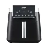 Ninja Air Fryer Heißluftfritteuse MAX PRO, 6,2L Airfryer, Antihaftbeschichtung, spülmaschinenfester Korb und Crisper Gittereinsatz, Fritteuse ohne Öl, digital, Kochen aus dem Gefrorenen, Grau, AF180EU