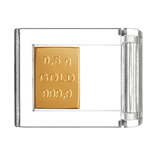 Gold als Geschenk - Goldbarren 0,5g in hochwertiger Kapsel - Echtheitsgarantie - Feingold 999.9