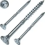 Screw Rebel Holzbauschrauben 5,0 x 60 mm ETA Zulassung - Senkkopfschraube, hell verzinkt, 200 Stück