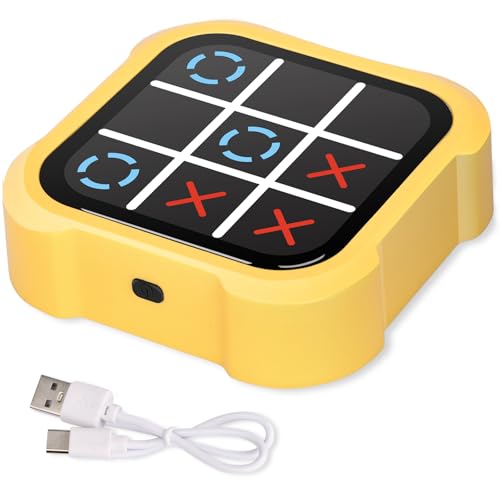 Tic Tac Toe Bolt Game 3-in-1 Handheld Spielkonsole Klassisches Lernspielzeug Tragbare Spielkonsole für unterwegs DREI Spielmöglichkeiten zur Auswahl Geburtstagsgeschenke für jedes Alter