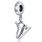 Geralin Gioielli Damen Charm-Anhänger Schlittschuhe 925 Sterling Silber Für Frauen Mädchen Geschenk