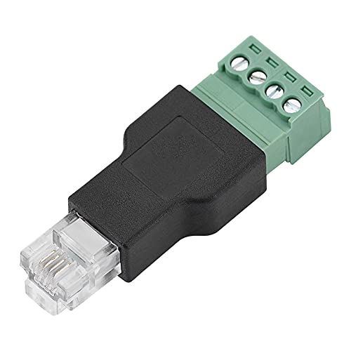 VBESTLIFE RJ11 6P4C 4 Pin Stecker RJ11 Schraubanschluss, RJ11 Schraubanschluss Adapter für Strukturierte Verkabelung