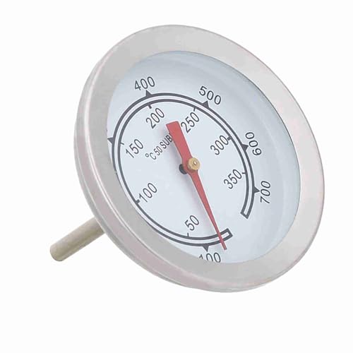 Grill-Thermometer, Edelstahl-Temperaturanzeige, Doppelskala 100–700 ℉, Analoges Zifferblatt, Einfach zu Installieren, Genaue Messung, Grill-Thermometer mit Gehärteter