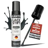 GLANTEX Lackstift Anthrazit Matt [12ml] – RAL 7016 Grau Matt – Hohe Deckkraft gegen Kratzer & Steinschläge – für Auto, Terrassendächer, Möbel, Metall u.v.m.