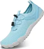 SAGUARO Badeschuhe Herren Wasserschuhe Männer Strandschuhe Damen Aquaschuhe Neoprenschuhe rutschfeste Schwimmschuhe Azurblau 42 EU