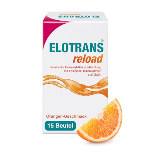 ELOTRANS reload - isotonische Elektrolyt-Glucose-Mischung - Nahrungsergänzungsmittel mit Magnesium, Kaliumchlorid, Cholin und B-Vitaminen - 1 x 15 Beutel