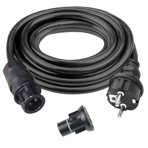 Betteri BC01 AC Kabel 5M, Balkonkraftwerk Anschlusskabel Betteri BC01 Buchse zu Schuko Stecker mit Endkappe zum Anschluss von Mikrowechselrichtern Deye, Envertech, TSUN, NEP