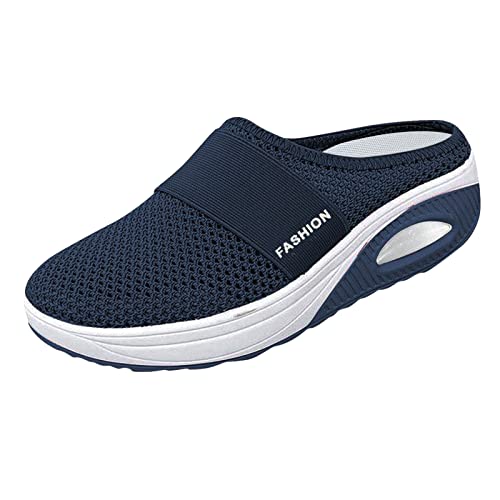 Chanpning Orthopädische Schuhe Damen Air Cushion Slip-On Diabetiker Orthopedic Wanderschuhe Sandals Freizeit Mesh Atmungsaktiv Hausschuhe Sneaker Leicht Mit Luftkissen Turnschuhe Sportschuhe Damen