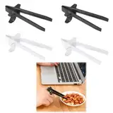 4 Stück Fingerstäbchen für Gamer, Snackspender, Snack Finger Chopsticks, Finger-EssstäBchen, Gamer-Kunststoff-Snack-lebensmittelzangenklemmen Faule Hilfsstäbchen