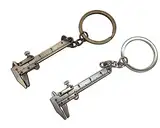 Mini Messschieber Schlüsselanhänger, Kreativer beweglicher Legierung Schlüsselbund, Standard caliper keychain, Messschieber Werkzeug Schlüsselanhänger(2 Stücke)