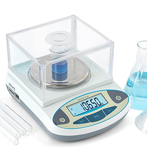 CGOLDENWALL Laborwaage 2000gx0.01g Digitale Präzision Analytische 200-3000g Optional Elektronische Waage mit Windschutzscheibe Schmuck Küche Industriewaagen Wiege- und Zählwaage Kalibriert