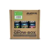 BUDXXL 3-in-1 Grow-Dünger-Set - Wachstum, Bloom, Blüte Booster - Made in Germany - Konzentrat mit Düngeschema, Mineralisch aus 100% Naturrohstoffen (3x 250ml Grow-Box)