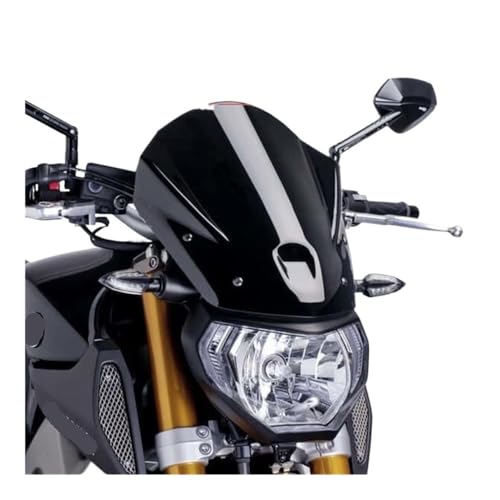 ZOUWZIOU Motorrad Windschild Motorrad-Tuning Windschutzscheibe Windschutzscheiben-Windabweiser Für MT09 FZ09 MT09 FZ09 2013 2014 2015 2016