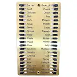 1PC Wiederverwendbare Einkaufsliste Metall -Lebensmittelliste mit klaren Skalierungen und Rutschen -Registerkarten Speicher -Reminder -Board, damit Sie einkaufen können