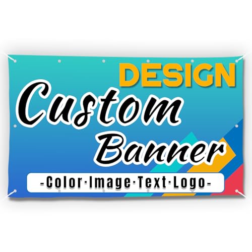 Banner Personalisiert, Banner Selbst Gestaltenmit Text/Bild/Logo, füR den Innen- und AußEnbereich Geeignet füR Geburtstagsfeiern, Hochzeiten, Abschlussfeiern, Werbung und Festivals