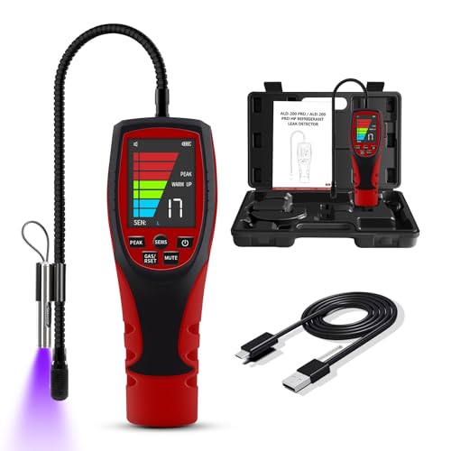 Therm La Mode ALD-200 PRO Kältemittel Lecksuchgerät, Freon Lecksuchgerät, Freon-Sniffer, Kfz-Halogen-Gaslecksuchgerät für R410A, R22, R1234YF, R600a, R290, FCKW, HFCKW, HFKW, HCs, HFO