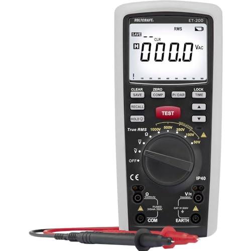 VOLTCRAFT ET-200 Isolationsmessgerät 50 V, 100 V, 250 V, 500 V, 1000 V 20 GΩ