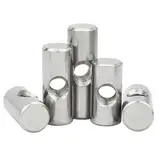 304 Edelstahl-Kreuzloch-Zylindermutter M4 M5 M6 Bolzen Zylinderstiftdübel Holzmöbel eingebettete Verriegelungs-Langmutter 2/3/4 Stück (Size : OD8 M5x20(4PCS))