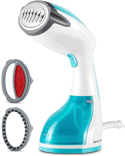 BEAUTURAL Dampfglätter 1200W 260ml Dampfbürste 30s Schnellaufheizender Garment Steamer für Reisen und Zuhause