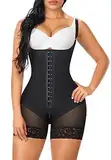 YIANNA Shapewear Damen Bauchweg Stark Formend Hohe Kompression Body Shaper Bodysuit Miederbody Fajas Colombianas Schwarz 7260 S