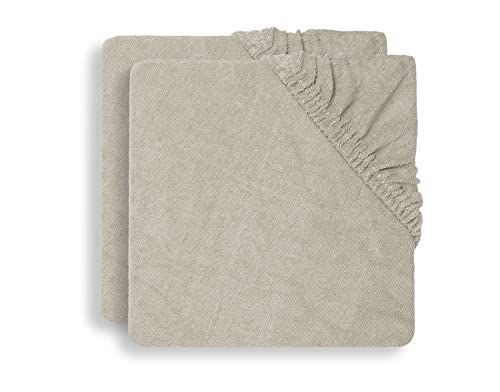 Jollein Wickelauflagenbezug - Nougat - 2er Pack - 50x70cm - Baumwollfrottee - Bezug Wickelauflage - Beige