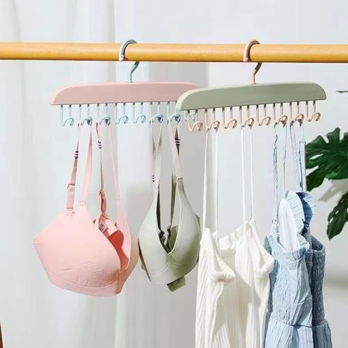 Tank-Top-Kleiderbügel, 5er-Pack, BH-Organizer zum Aufhängen im Schrank, Schrank-Organizer und Aufbewahrung für Unterhemden, Tank-Tops, BHS, Badeanzüge, Trägerkleider (Rosa)