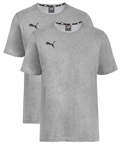 PUMA T-Shirt 2er Pack Doppelpack - Grey - Gr. L