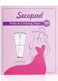 Secopad Doppelseitiges Klebeband für Kleidung, 120 Stück Fashion Tape, Transparente Body Tape Doppelseitig, Körper klebeband Haut, Selbstklebend & Starkem Halt, Zufallsverpackung