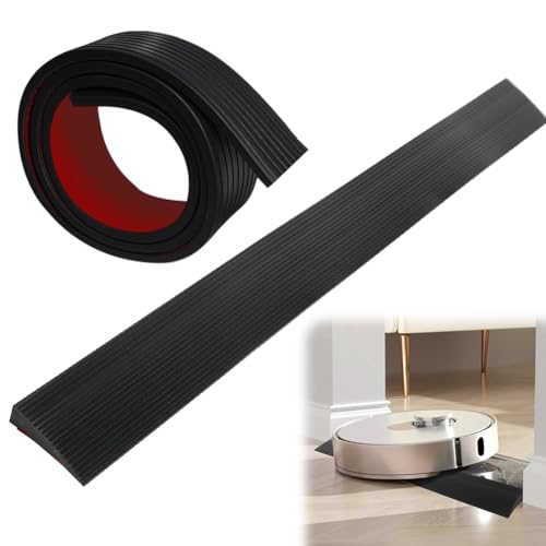Türschwellenrampe Saugroboter Selbstklebende Gummirampen für Türschwellen Gummirampen für Türschwellen Rollstuhlrampe Kinderwagen Rampe für Roller Reduzierstück (100X5X1CM)