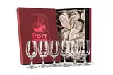 Kristall Port, Sherry und Dessertwein Gläser | 6er Set | Professionelle 200 ml Portweingläser mit Stiel für Verkostung und Nosing Aromatischen Likör | Spülmaschinenfest Bleifrei Kristallglas