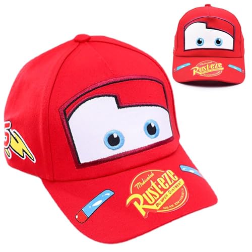 Mccqueen Kinder Baseball Cap, Mccqueen Auto Baseballcap Baseballmützen Sonnenhut Sonnenschutz Kappe Cartoon Baseball Kappe Kinder Caps Baseballkappe für Kinder Junge Mädchen 2-8 Jahre