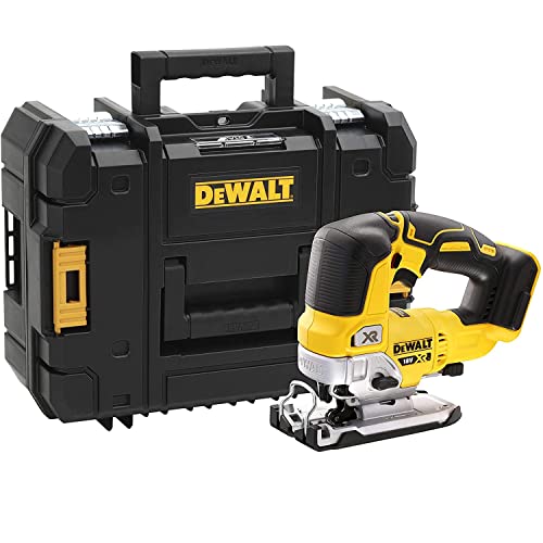 DEWALT Akku-Pendelhub-Stichsge (18V, brstenlos, luftgekhlt, verstellbarer Alu-Druckguss-Sgeschuh, 3-fach Pendelhub, inkl. Absaugadpater, Sgeschuh-Schutzauflage, TSTAK Box II) DCS334NT