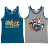 Paw Patrol Unterhemd für Jungen Kinder Tank Top Hemdchen Unterwäsche Blau/Grau (2er Pack) (as3, Numeric, Numeric_122, Numeric_128, Regular, 122-128)