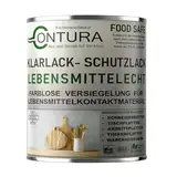 Contura Klarlack lebensmittelecht Hartlack Schneidebrett Tischplatte Holzlack LFGB Lack (Farblos Seidenmatt, 100ml.)