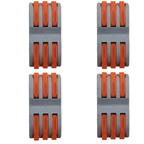 Schnellverbinder Kabelverbinder Klemmen SPL-3 Verbindungsklemmen, Anschlussklemme mit Betätigungshebel Bilateral Leiter Klemme (4)