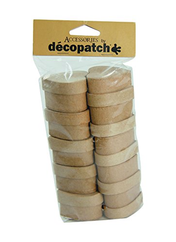 Décopatch EV008O Packung mit 10 Schachteln in Herzform (aus Pappmaché zum Verzieren und Personalisieren, 5 x 5 x 3 cm, ideal für Schmuck, Bonbons oder kleine Gegenstände) 1 Pack kartonbraun